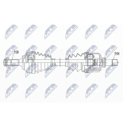 Abbildung von NTY NPW CT 103 Antriebswelle Vorderachse links