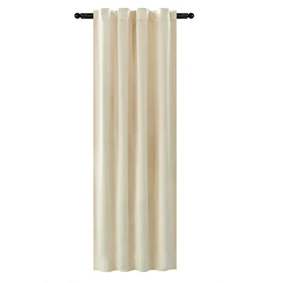 Abbildung von WOLTU Samtvorhang Verdunklungsgardine mit Kräuselband Blickdicht Thermogardine, 300 g/m² Schwere Samtige Verdunklungsvorhang für Schlafzimmer Geräuschreduzierung Beige 140x245 cm (1 Stück)