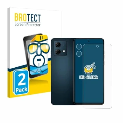 Abbildung von BROTECT (2 Stück Schutzfolie für Motorola Moto G84 (Display+Kamera) Displayschutz Folie Ultra Klar