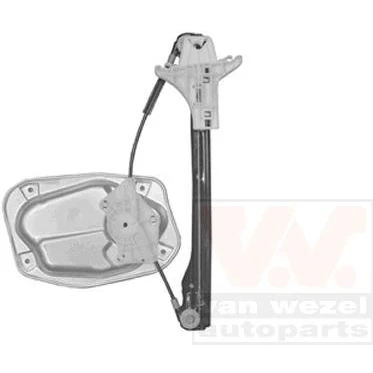 Abbildung von Van Wezel Fensterheber hinten links elektrisch mit Anschraubplatte ohne Elektromotor 5894263 VOLKSWAGEN: Golf 5 Schrägheck