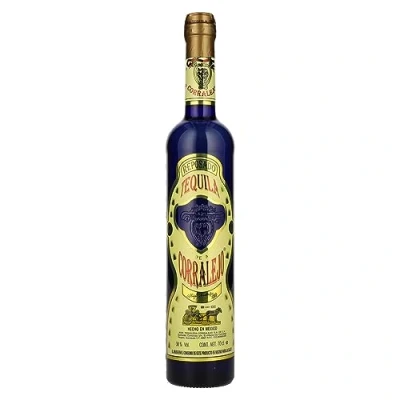 Abbildung von Corralejo Tequila Reposado Premium Zu 100% aus blauen Agaven 6 Monate in Limousin Eichen Fässern gelagert Hell und Strohfarben Milder Abgang 38% Vol. 1000ML