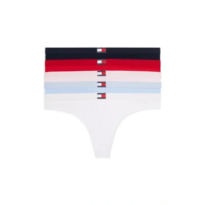 Abbildung von Tommy Hilfiger Heritage 5 PACK String, Damen, Größe: 36, P red lt pnk rib wht nvy s blue