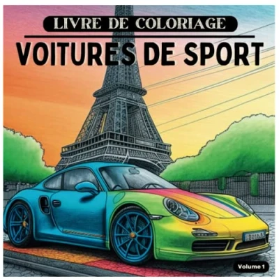 Abbildung von Livre de coloriage voitures sport: cahier voiture une collection 40 dessins à colorier pour adultes, enfants, garçons et ... course, luxe