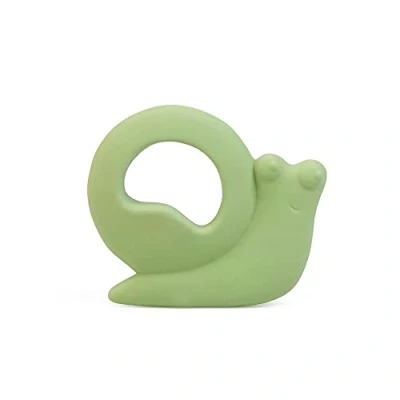 Abbildung von GRÜNSPECHT Bio Spieltier aus Naturkautschuk, Zahnungshilfe &amp; Spielzeug, BPA frei, fördert Feinmotorik Tastsinn, Schnecke, grün (683 00)