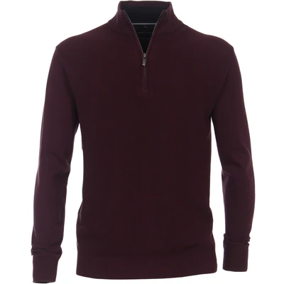 Abbildung von Casamoda Troyer UNI Strickpullover, Herren, Größe: 5XL, Dunkelrot