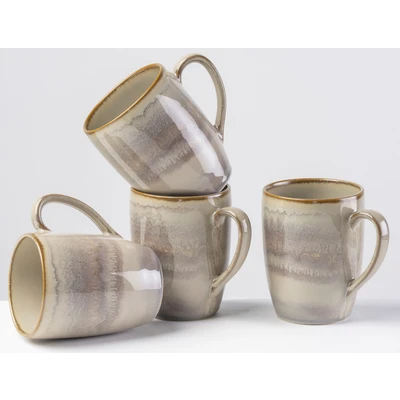 Abbildung von gipfelstück Becher &quot;Nebelwald&quot;, (Set, 4 tlg.), Scandi Style, Reaktivglasur, jedes Stück ein Unikat, teilig