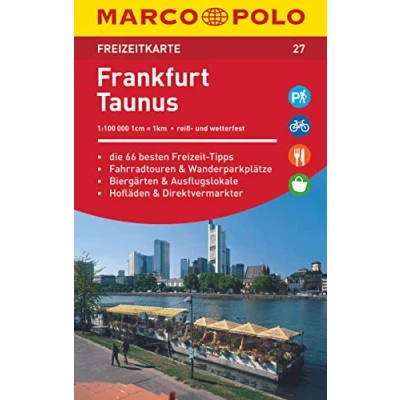 Abbildung von MARCO POLO Freizeitkarte 27 Frankfurt, Taunus 1:100.000: Die 66 besten Freizeit Tipps. Fahrradtouren &amp; Wanderparkplätze. Biergärten ... Direktvermarkter. Reiß und wetterfest