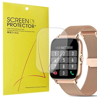 Abbildung von onetuo Schutzfolie Kompatibel für NAIXUES Y22 Smartwatch, HD klar Flexible TPU Folie [Blasenfreie] [Kompatibel mit Hülle] [Premium Qualität]Displayschutzfolie (6 Pack)