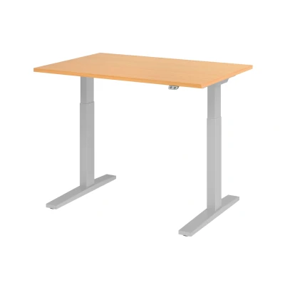 Abbildung von Hammerbacher Schreibtisch XMKA12 Buche/Silber