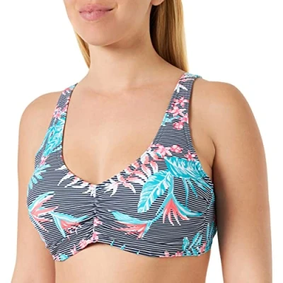 Abbildung von FIREFLY Damen Muriel Bikini Oberteil, Flower/Stripes, 40D