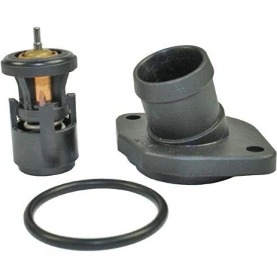 Abbildung von METZGER 4006155 Kühlwasserthermostat 87 mit Dichtung Flansch Kunststoff VOLKSWAGEN: Polo III Schrägheck, GOLF 4 3