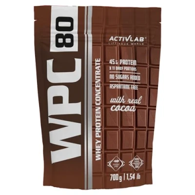 Abbildung von Activlab WPC 80 STANDARD 700g, Proteinpulver, Muskelaufbau, Fettreduktion, Molkenproteinkonzentrat, Effektiver Muskelzuwachs &amp; Regeneration 73,4g Protein pro 100g, Milchschokolade