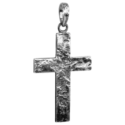 Abbildung von Kuzzoi Cross USED LOOK Charm silvercoloured, Herren, Größe: One Size, Silver coloured