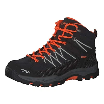 Abbildung von CMP KIDS Rigel MID Trekking Shoes WP Unisex Hikingschuh für Kinder, Größe: 41, Antracite/flash orange Leder und textil