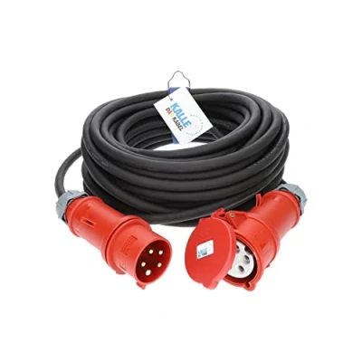 Abbildung von CEE Verlängerungskabel Gummi H07RN F 5G 6,0mm² 400V 32 A von KALLE DAS KABEL 30 Meter