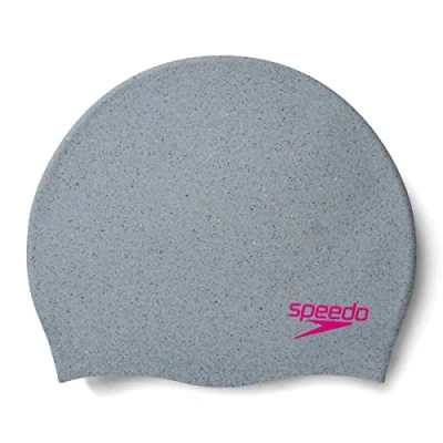 Abbildung von Speedo Kappe aus recyceltem Silikon, Weiß/Multi/Fluro Pink