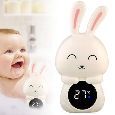 Abbildung von Vaileal Badethermometer Baby, Baby Wasserthermometer, Thermometer Badewanne, Kindersicheres Bade für Badewanne mit LED Warnleuchte Temperaturwarnfunktion