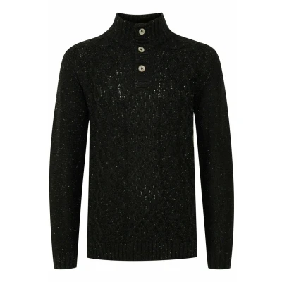 Abbildung von Indicode Jeans Idbenat Strickpullover, Herren, Größe: Medium, Black