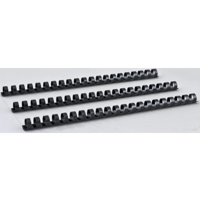 Abbildung von Renz Plastikbinderücken US Teilung, 21 Ringe für DIN A4, Durchmesser 14 mm, schwarz