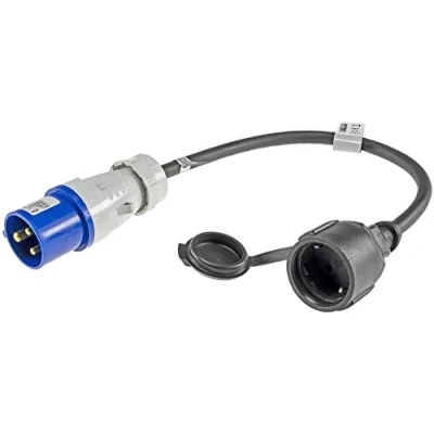 Abbildung von ChiliTec CEE auf Schutzkontakt Kupplung 0,35m 230V, Adapter Verlängerungskabel