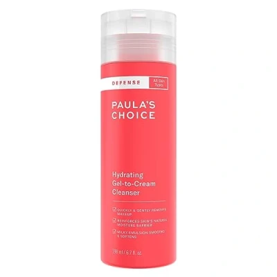 Abbildung von Paula&#039;s Choice DEFENSE Gesichtsreiniger Anti Ageing Hydrating Gel to Cream Reiniger, Makeup &amp; Talg Entferner Verhindert Hautalterung Fahle Haut mit Aminosäuren Alle Hauttypen 198 ml