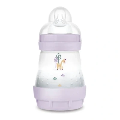 Abbildung von mam Easy Start Anti Colic Flasche 0+ Monate, langsamer Durchfluss (160 ml), Flieder zur Reduzierung von Koliken und Beschwerden des Babys Babyflasche kompatibel zum Stillen