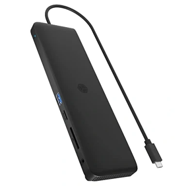 Abbildung von ICY BOX USB C Docking Station (11 in 1) für 3 Monitore (2x HDMI &amp; 1x DP), 4K 60Hz, 4x 3.0 HUB, 65W PD, Gigabit Ethernet, Kartenleser, VESA Montage (75x75/100x100), IB DK2416