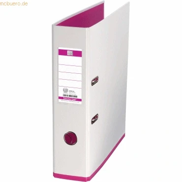 Abbildung von 10 x Oxford Ordner myColour A4 PP Folie kaschiert 80mm weiß/pink