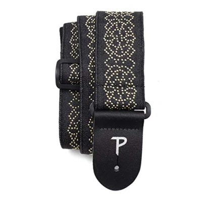 Abbildung von Perri&#039;s Leathers Ltd. Gitarrengurt Nylon Jacquard Strass Einstellbar Für Akustik /Bass /Elektrogitarren Hergestellt in Kanada (TWSR 7107)