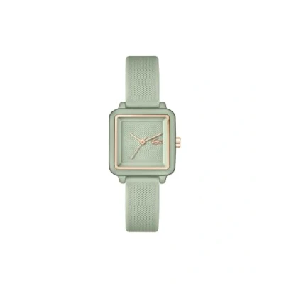 Abbildung von Lacoste Uhr mit DREI Zeiger Quarzwerk für Damen Kollektion LACOSTE.12.12 Flow Salbeigrünes Silikonarmband 2001387