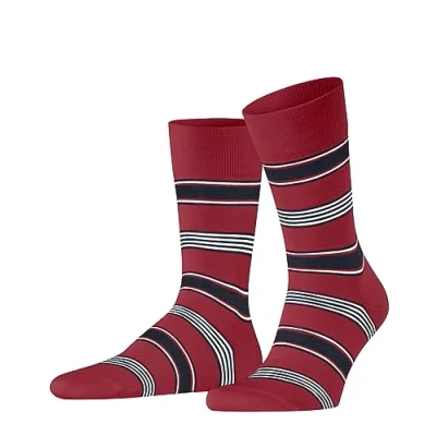 Abbildung von Falke Marina Stripe Socken scarlet, Herren, Größe: 43/44, Scarlet