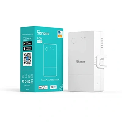 Abbildung von SONOFF Stromzähler Hutschiene Wlan 1 Phasen, Smart Energiezähler mit Stromverbrauchsmessung und Überlastschutzfunktion, DIN Schienen Wifi energiemonitor 16A/4000W, Kompatibel Alexa/Google Home