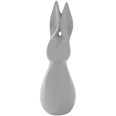 Abbildung von Deko Hase 61 cm Grau I Schöne Osterdekoration Keramik glasiert und abwaschbar Osterdeko Hasen Modern Tolle Osterfiguren, Hasenfiguren, Dekofigur, Osterhase, Dekoration für Ostern