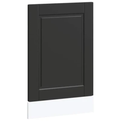 Abbildung von vidaXL Geschirrspülerblende Porto Schwarz 45x1,5x67 cm Holzwerkstoff, Geschirrspüler Frontblende, Verkleidung, Geschirrspülerfront