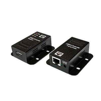 Abbildung von LogiLink UA0267 USB 2.0 Cat.5 Extender bis 50m mit 1 Port Hub, PoE schwarz