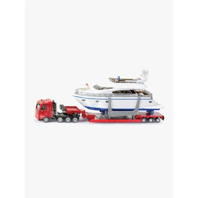 Abbildung von SIKU Schwertransport MIT YACHT, 1:87, METALL/KUNSTSTOFF, M Spielzeugauto multicoloured für Kinder, Größe: One Size, Multi coloured