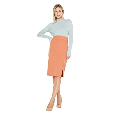Abbildung von Trendyol Women&#039;s Damen Midi Bleistiftrock Webstoff Rock Skirt, Braun, 38