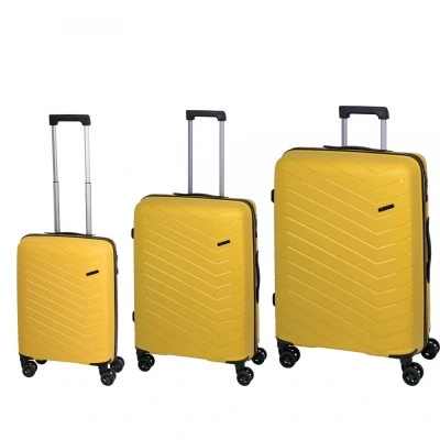 Abbildung von CHECK.IN Orlando Trolley Set 3 tlg. Gelb Koffer mit 4 Rollen Kofferset