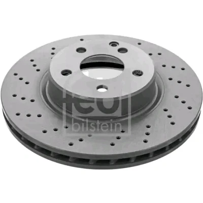 Abbildung von FEBI BILSTEIN 43989 Bremsscheibe Vorderachse 312 28 5 112 gelocht/innenbel. beschichtet hochgekohlt MERCEDES BENZ: SL Cabrio