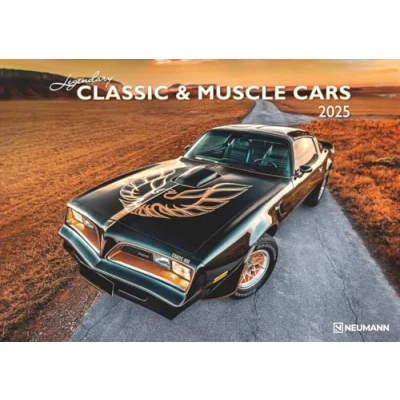 Abbildung von N NEUMANNVERLAGE Legendary Classic &amp; Muscle Cars 2025 Wandkalender, 42x29,7cm, Kalender mit Abbildungen legendärer Klassiker und Cars, Spiralbindung internationales Kalendarium