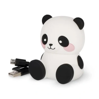 Abbildung von Legami Kabelloser Lautsprecher mit Ständer, The Sound of Cuteness, Panda Thema, wiederaufladbar, USB Kabel enthalten, kann als Handyhalterung verwendet Werden, 6 x 8 5 cm