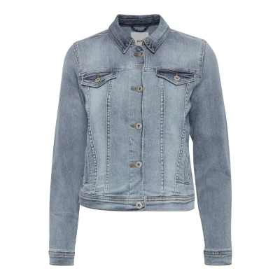 Abbildung von ICHI Ihstamp Jeansjacke, Damen, Größe: 42, Washed light blue