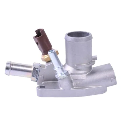 Abbildung von GATES TH43980G1 Kühlwasserthermostat 80 mit Dichtungen Gehäuse FIAT: Grande Punto Schrägheck, BRAVO 2, Linea, OPEL: Combo D Tour, ALFA ROMEO: MiTo