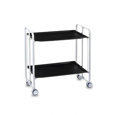 Abbildung von DON HIERRO Servierwagen weiß, klappbar, 2 Böden. Rollwagen BAUHAUS 01
