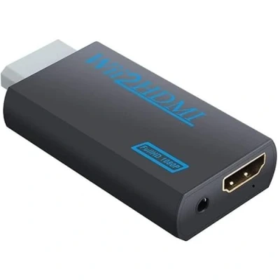 Abbildung von INF Wii zu HDMI Adapter, to 720/1080P HD Converter Adapter mit 3,5mm Audioausgang, Konverter für Monitor Beamer Fernseher