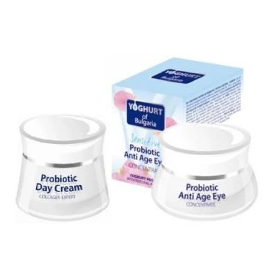 Abbildung von Probiotic Set Collagen Expert Day Cream 50ml &amp; Anti Age Eye Concentrate 40ml with of Yogurt and Natural Bulgarian Rose Oil by Bio Fresh