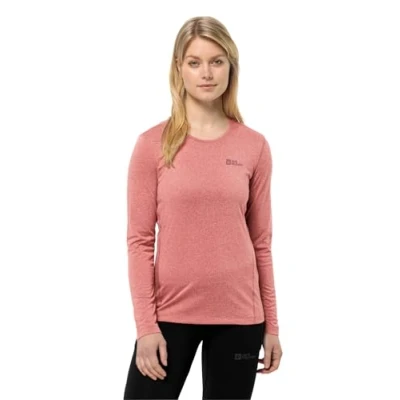 Abbildung von Jack Wolfskin Damen Sky Thermal L/S Wander Shirt, Mineral Red, S EU