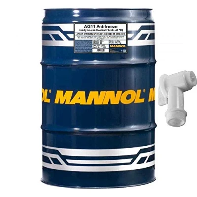 Abbildung von 60 L MANNOL Kühlerfrostschutz Longterm Antifreeze AG11 40C blau Typ G11 Hahn SAE J1034 ASTM D3306/D4340/D4985 NATO S759VAG TL 774