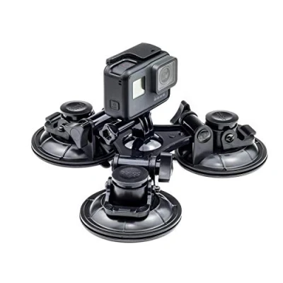 Abbildung von Action Kamera Saugnapfhalterung Auto Windschutzscheibe Triple Saugnapf Halterung für GoPro Hero 13 Max/DJI Osmo 5 / Insta360 One/Akaso Crosstour Campark Apeman Camkong Victure Go Pro Cam