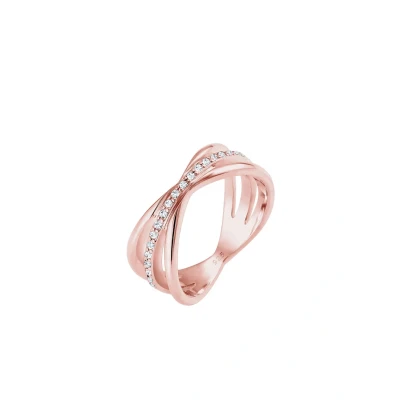Abbildung von Elli Glass Crystal Ring Rose goldcoloured, Damen, Größe: 54, gold coloured